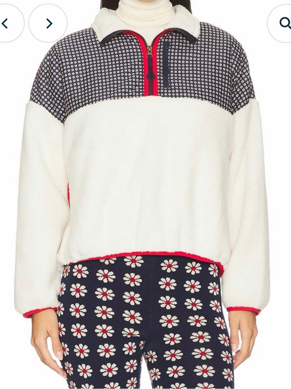 The Great. - Plush Terrain Half Zip Jacket